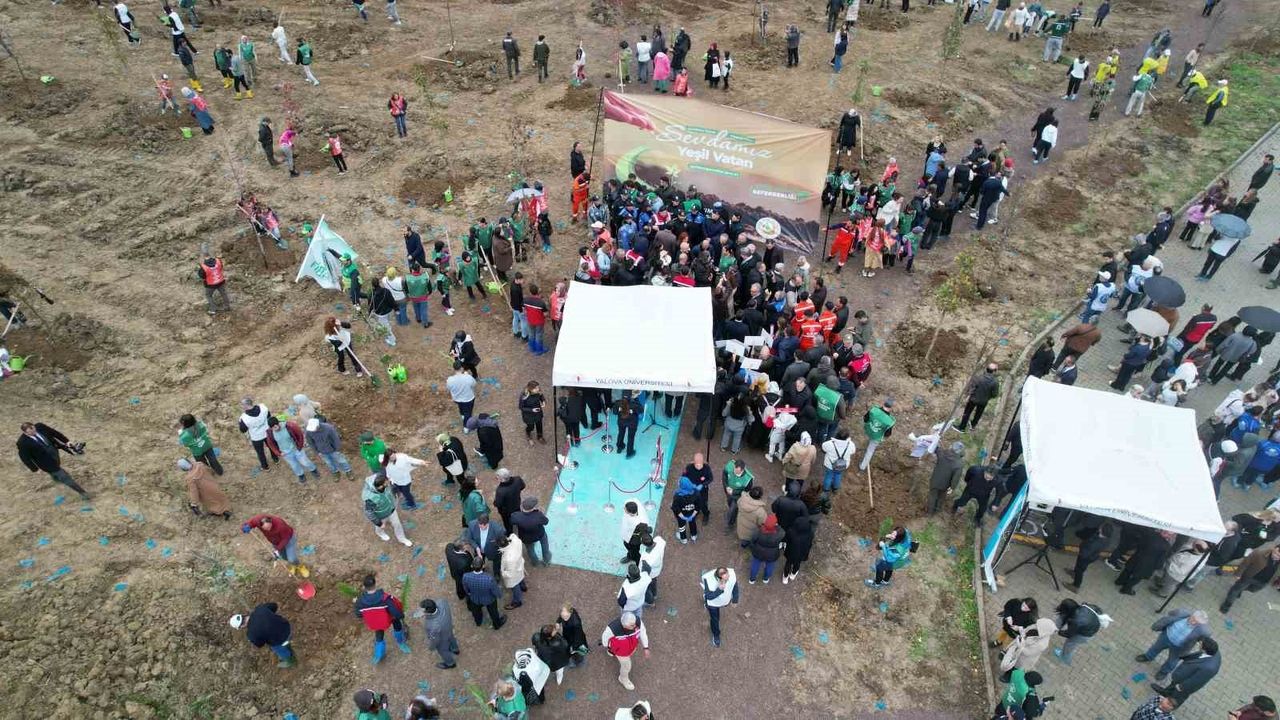 Yalova’da 11 Kasım’da 'Sevdamız Yeşil Vatan' sloganıyla fidan dikimi gerçekleştirildi