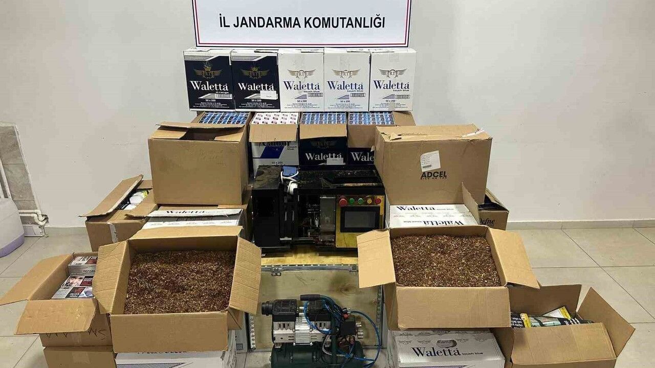 Yalova’da jandarma operasyonunda 159.320 makaron ve 238 kg kaçak tütün ele geçirildi