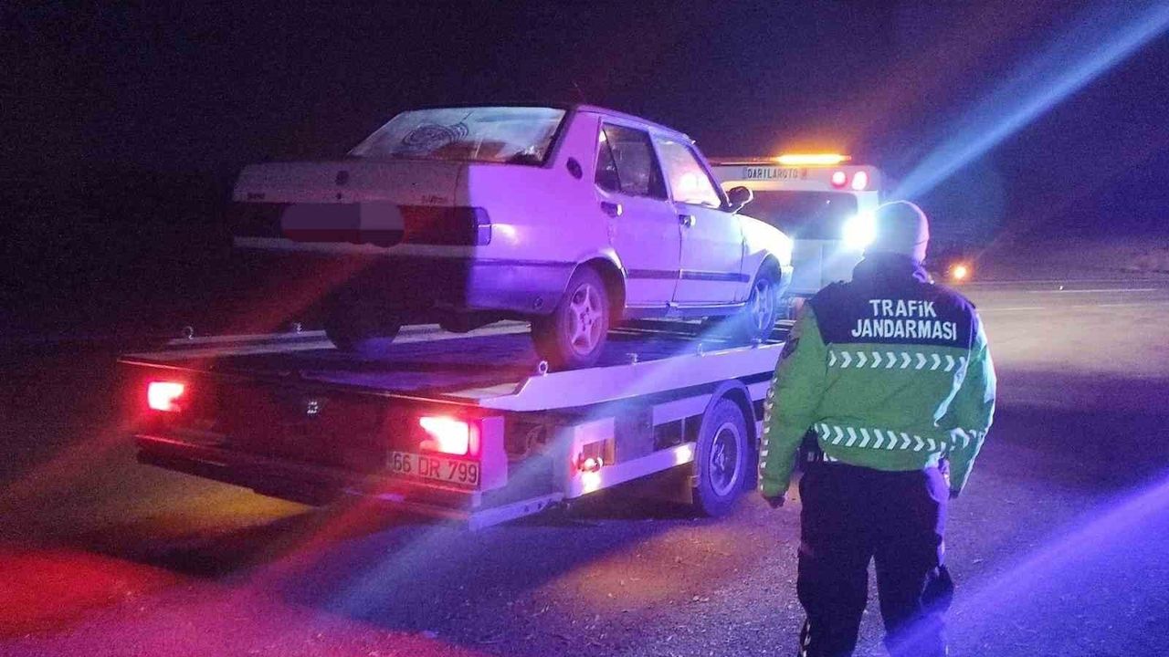 Yozgat'ta sürücü belgesi olmayan alkollü sürücüye 45 bin 234 lira ceza