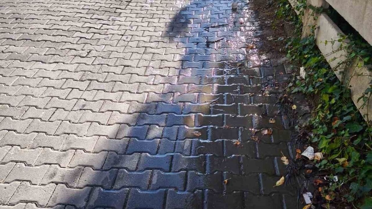 Zonguldak'ta Meşruiyet Mahallesi'nde su patlağı: Aylardır tonlarca su boşa akıyor