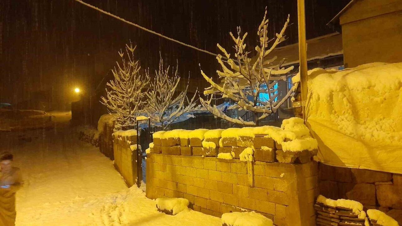 Ahlat’ta yüksek kesimlerde kar etkili oldu, Cemalettin Köyü'nde 20 cm'e ulaştı