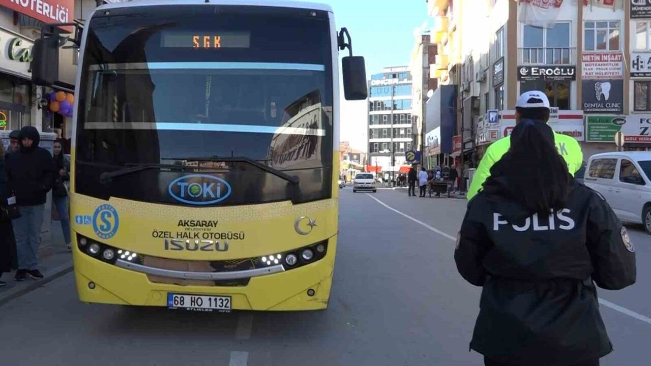 Aksaray'da şehir içi minibüslerde aralıksız denetim