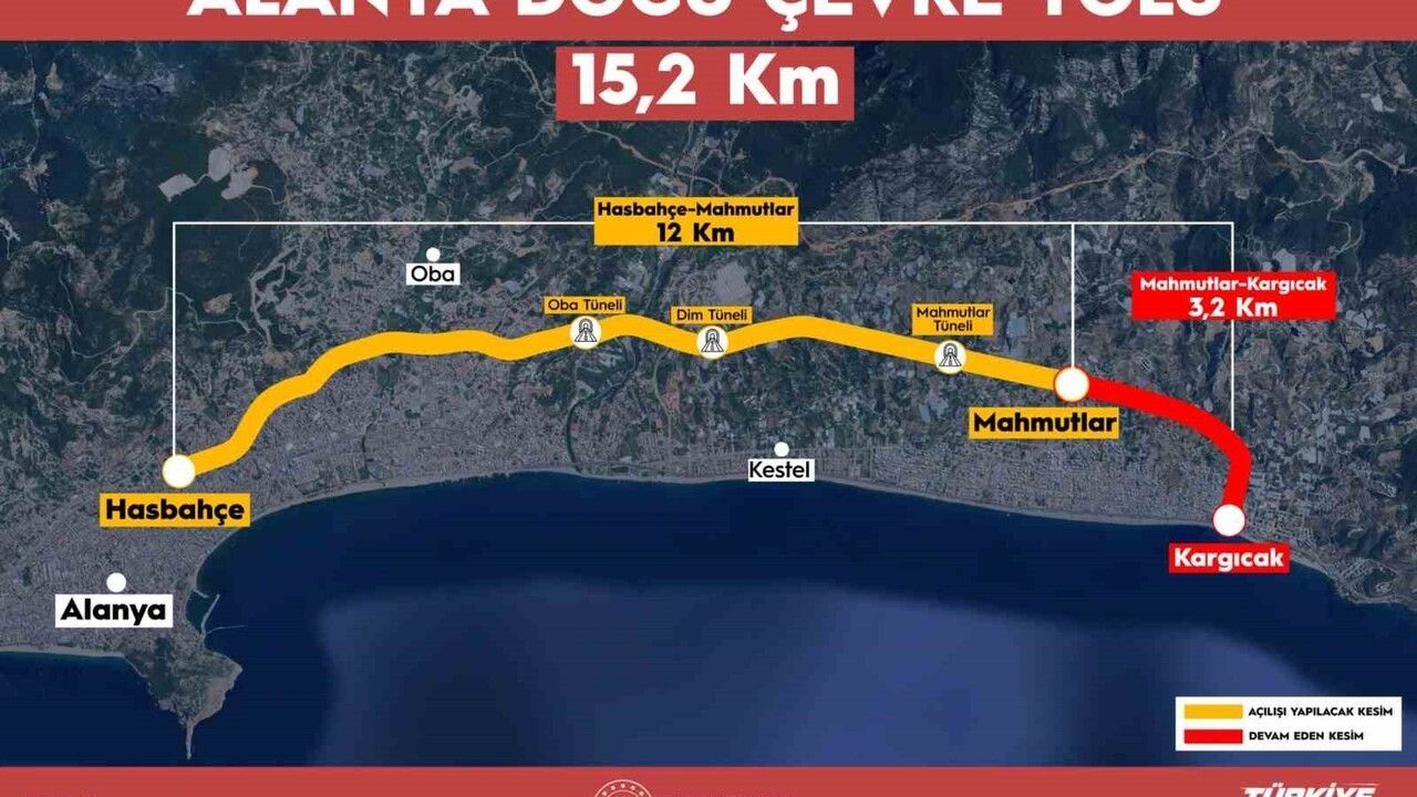 Alanya'da iki karayolu projesi açılıyor: Doğu Çevre Yolu'nun 12 km'lik kesimi ve Demirtaş Kavşağı