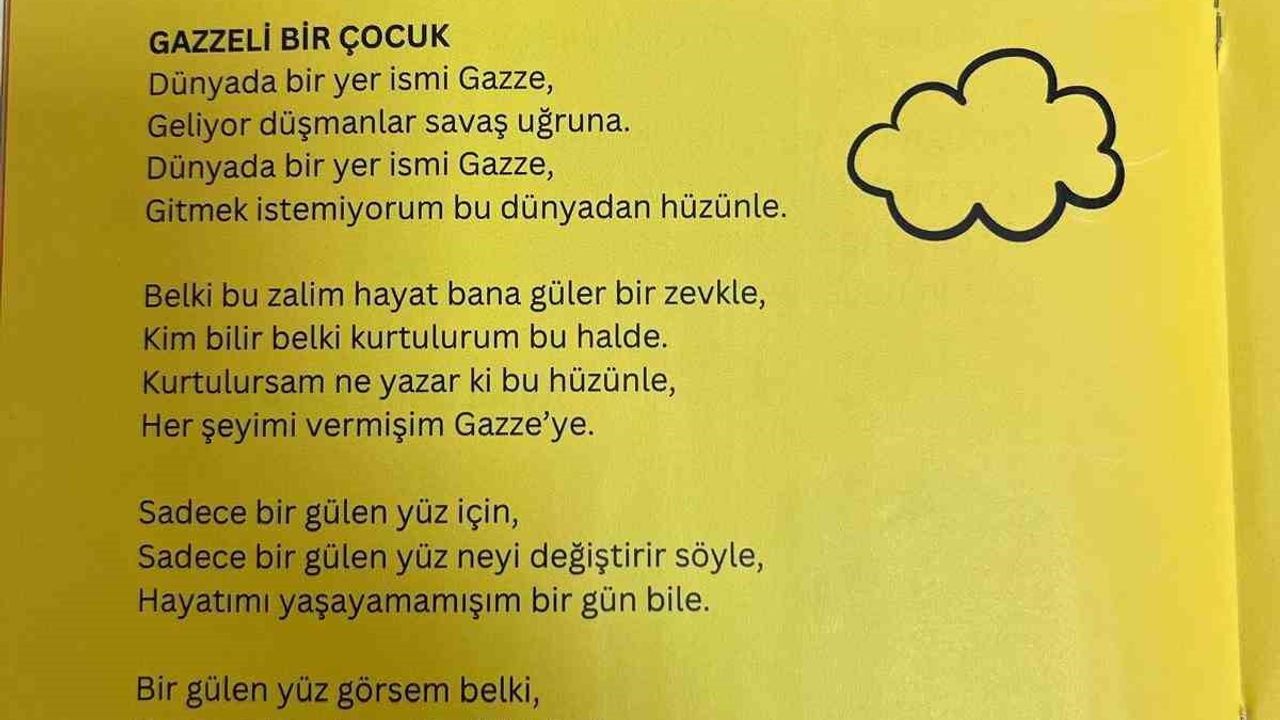 Alaşehirli öğrencilerden Filistin'e şiir desteği: 'Düşten Beri' dergisi tanıtıldı