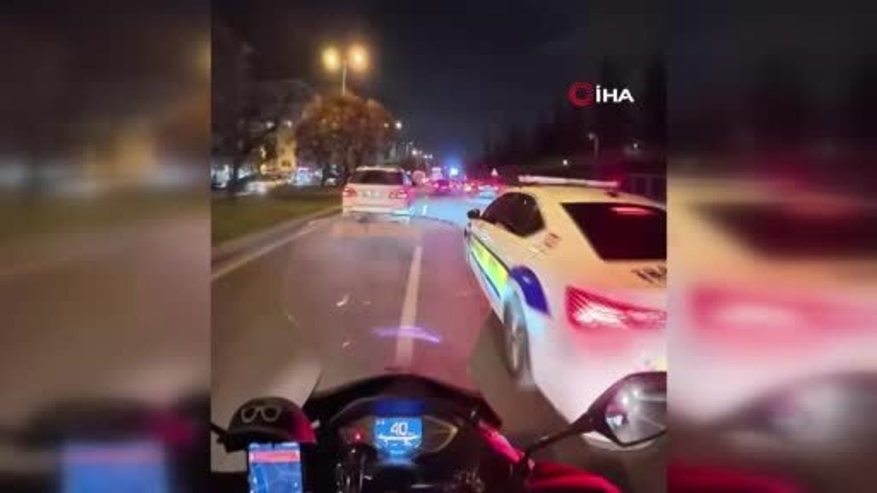 Ankara Yenimahalle'de Trafikte Kalan Ambulansa Motokurye Yol Açtı — Kask Kamerası Kayıtları