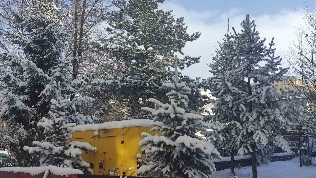 Ardahan'da Gece Başlayan Kar Yağışı Kent Merkezini Beyaza Bürüdü