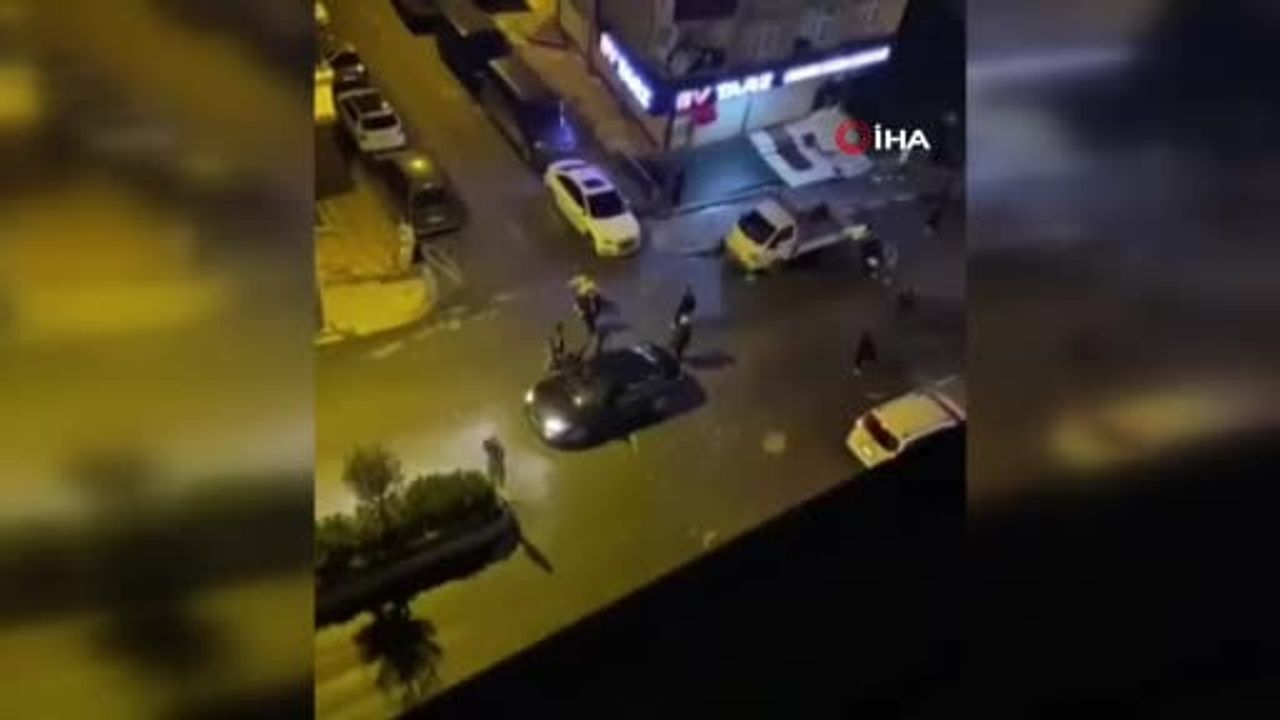 Arnavutköy Necip Fazıl Caddesi'nde gece çıkan kavgada bir kişi yumruklandı