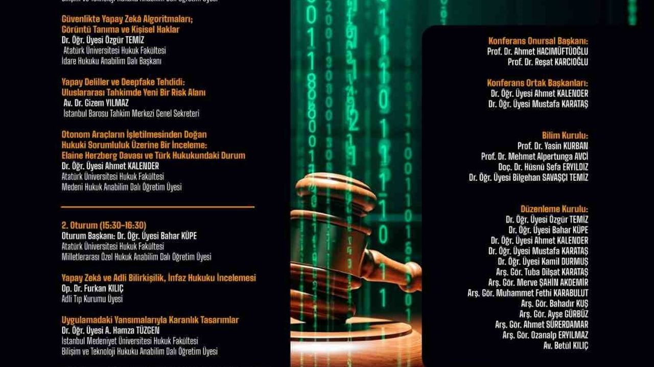 Atatürk Üniversitesi'nde Bilişim ve Teknoloji Hukukunda Güncel Meseleler Konferansı