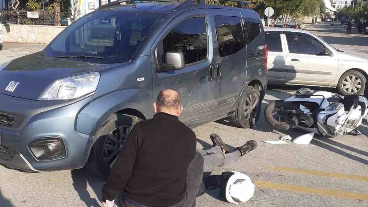 Aydın Efeler'de ticari araç ile motosiklet çarpıştı: 1 yaralı