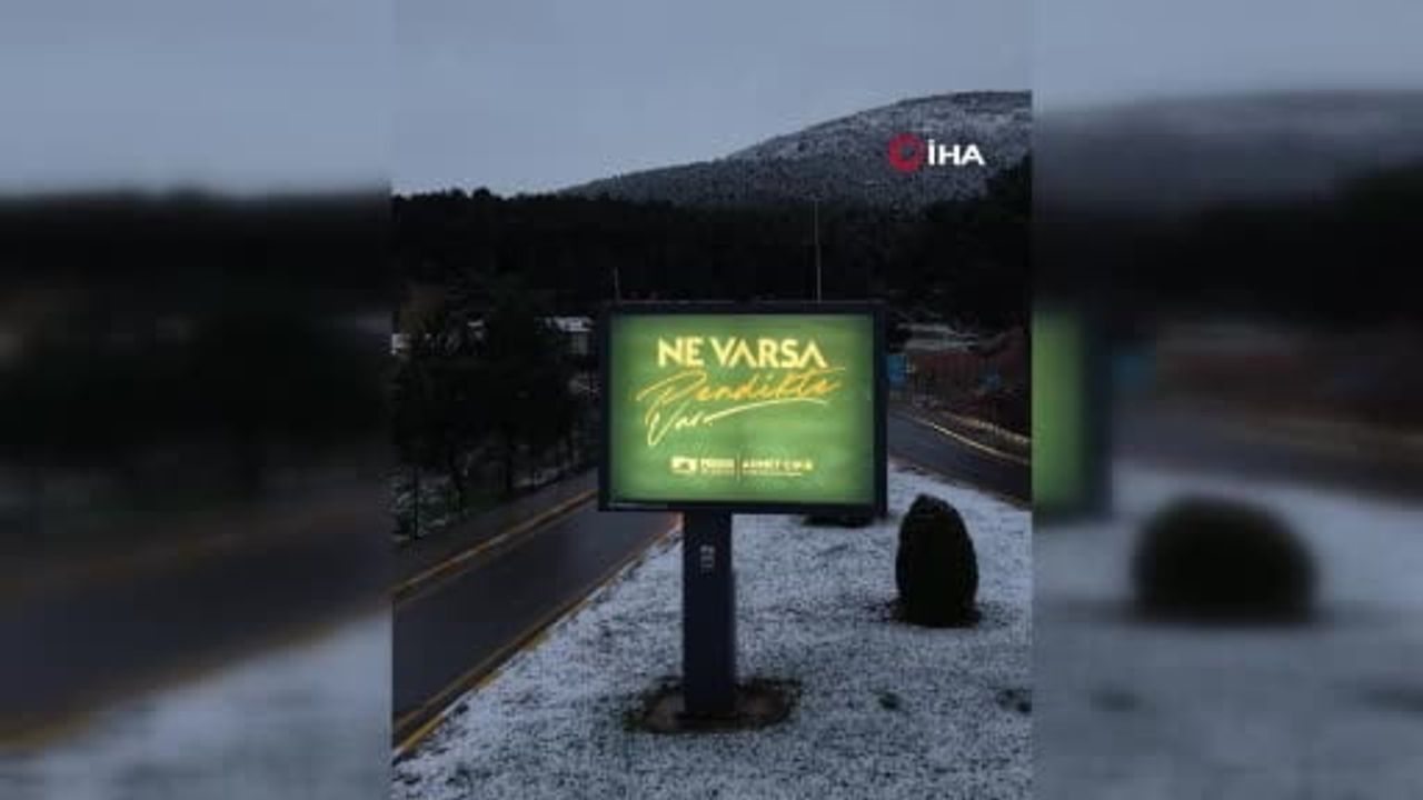 Aydos Ormanı’nda kartpostallık kar manzarası dronla görüntülendi