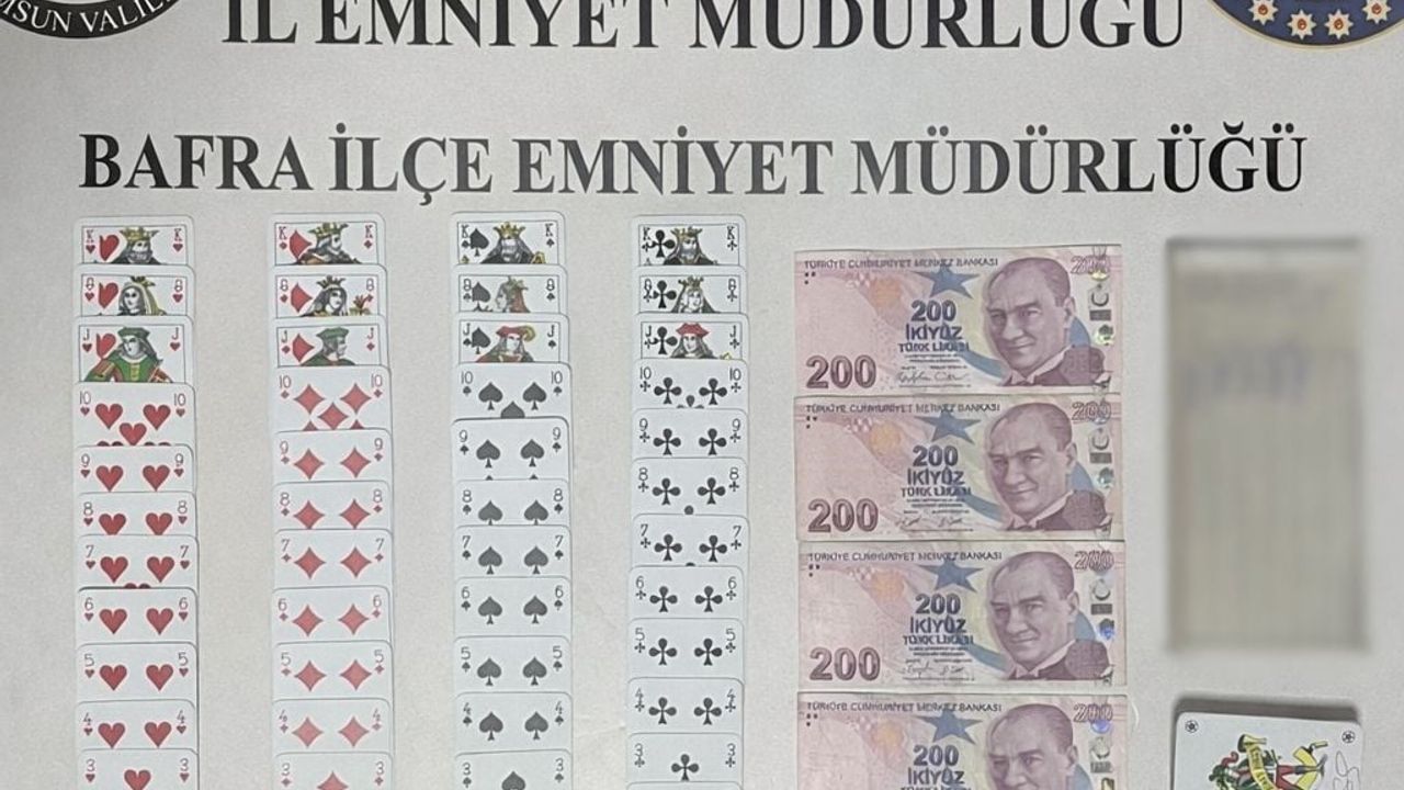 Bafra’da kıraathanede kumar denetimi: 800 TL ve materyaller ele geçirildi, 3 kişiye 27.741 TL ceza