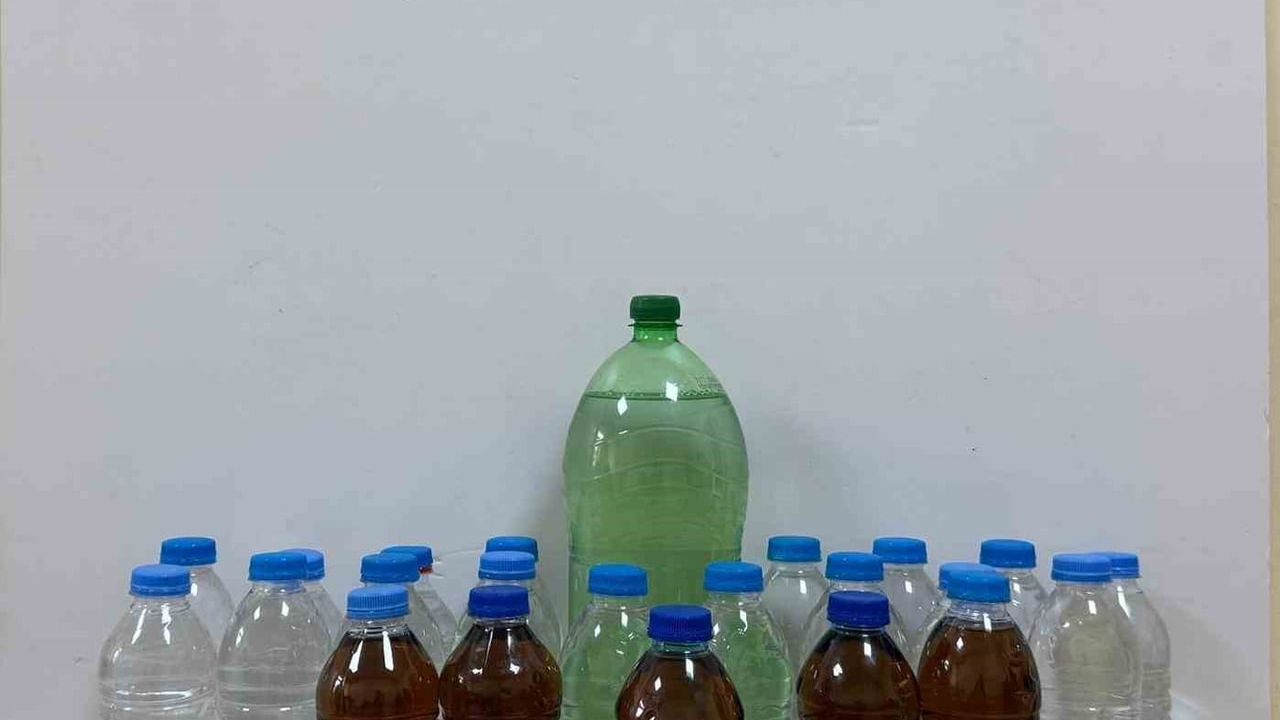Bafra'da polis operasyonunda 13,5 litre sahte alkol ele geçirildi