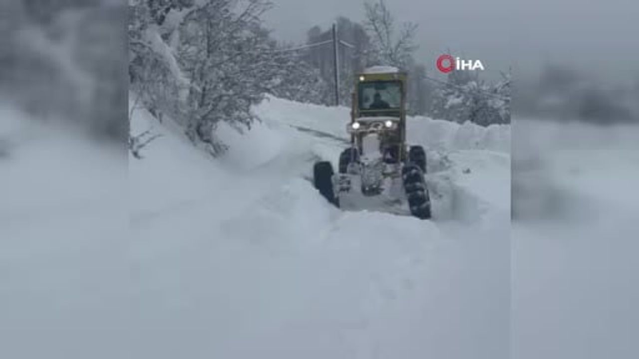 Bartın'da Kar Hayatı Etkiledi: 30 Köy Yolu Ulaşıma Kapandı, Mahsur Kalan Hasta Kurtarıldı
