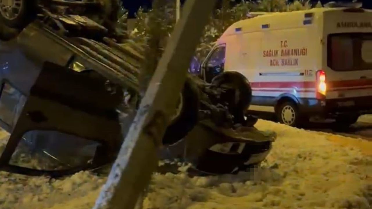 Batman'da Bıçakçı köyü mevkiinde kar ve buzlanma kaynaklı kaza: 2 yaralı