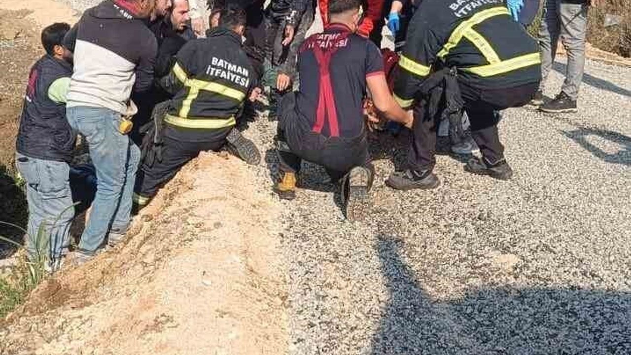 Batman Gültepe Mahallesi'nde otomobil su kanalına düştü: 1 yaralı