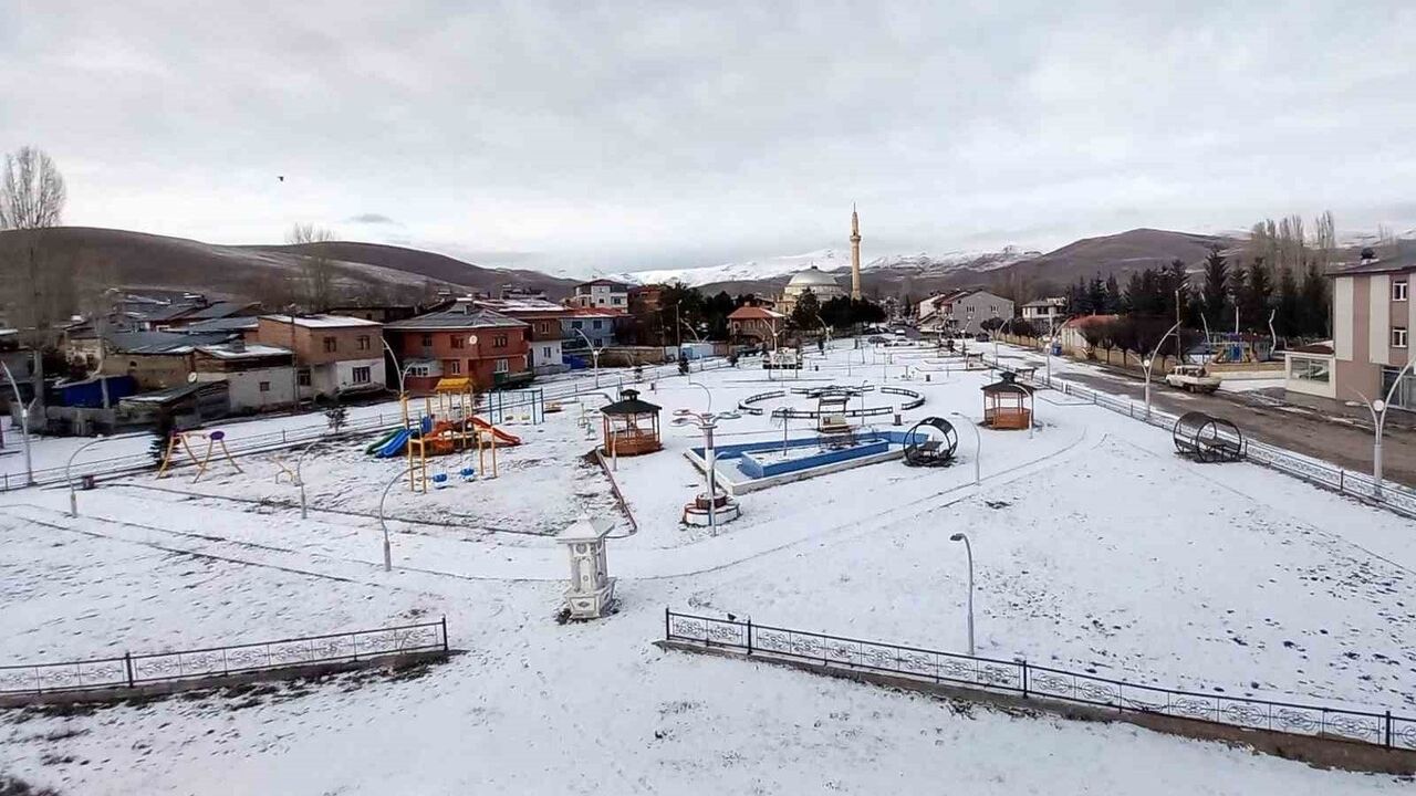 Bayburt'un Arpalı Beldesi'nde kar yağışı etkili oldu