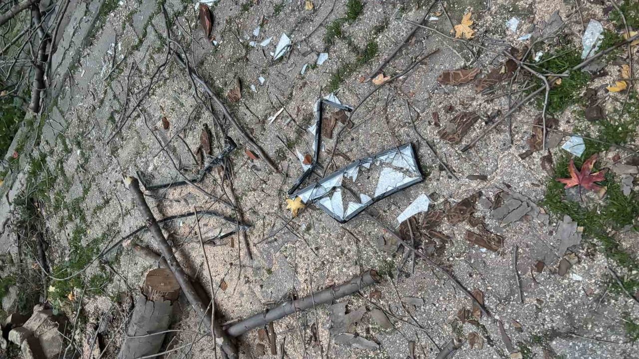 Beyoğlu Sağıroğlu Sokak’ta kırılan ağaç dalları binanın üzerine düştü