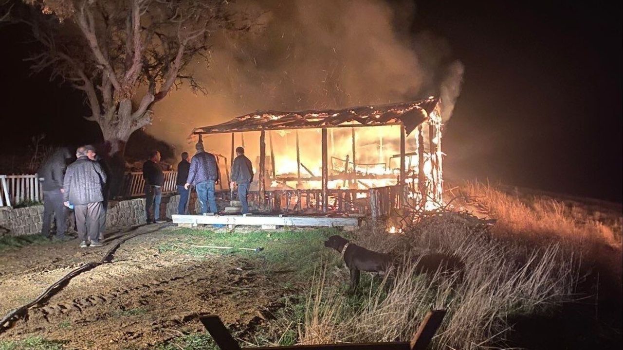 Bilecik Bozüyük'te benzinle mangal girişimi bağ evinin yanmasına neden oldu