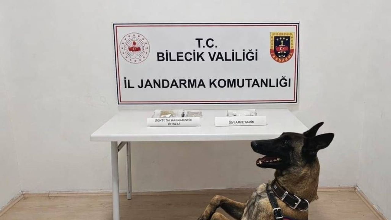Bilecik'te devriye sırasında şüpheli araçta uyuşturucu bulundu