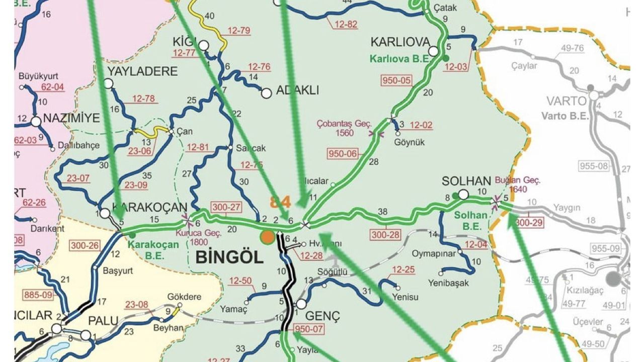 Bingöl'de tır trafiğine kapatılan karayolları yeniden açıldı