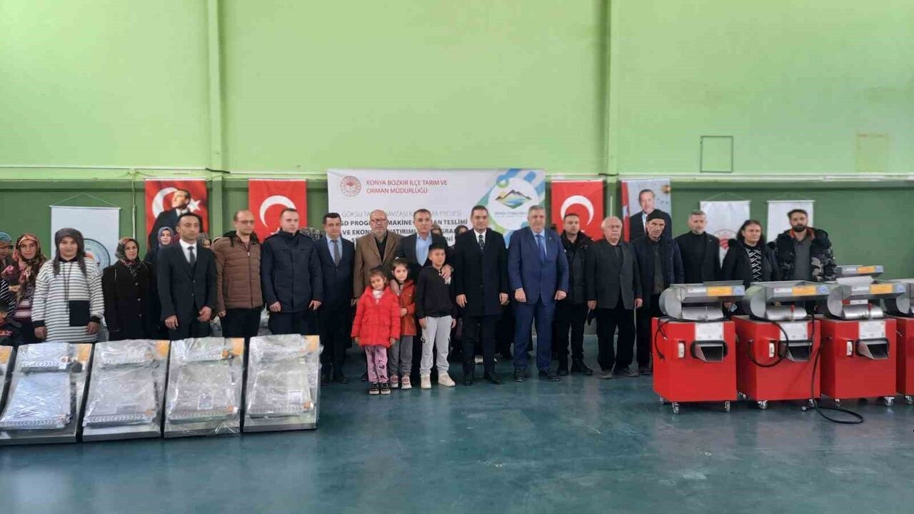 Bozkır'da 65 Çiftçiye Yüzde 100 Hibe ile Makine ve Ekipman Desteği