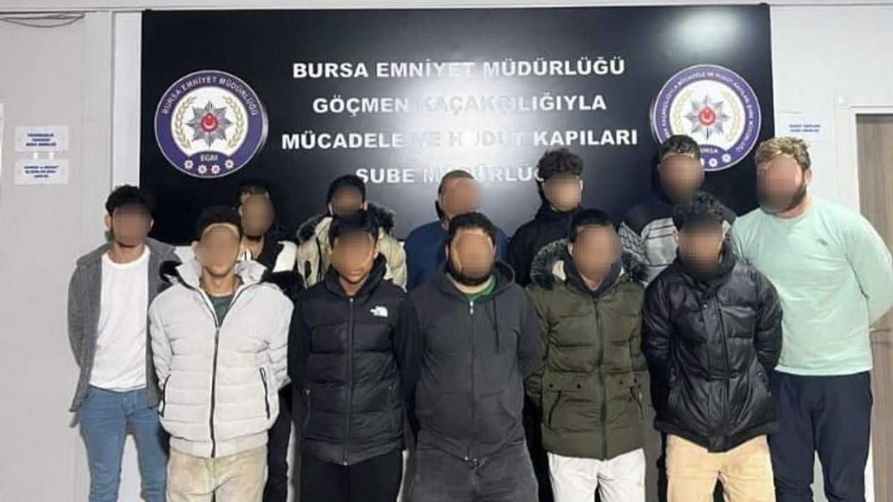Bursa'da operasyonda 12 kayıt dışı yabancı uyruklu tespit edildi