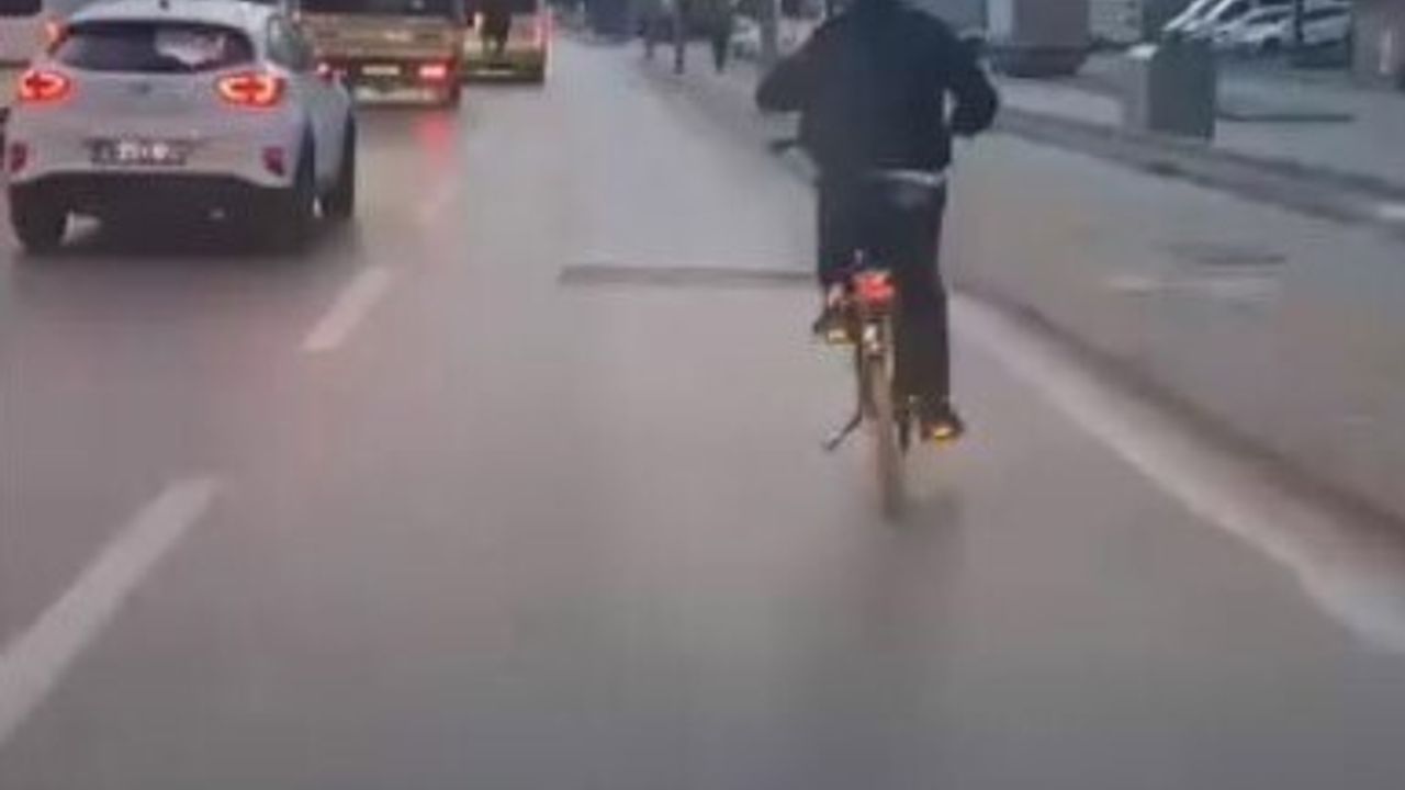 Bursa Nilüfer'de araç kamerasına yansıyan iki tehlikeli yolculuk