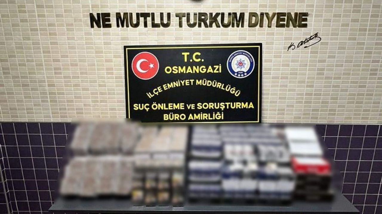 Bursa Osmangazi'de 283 bin adet kaçak sigara ve tütün ürünü ele geçirildi