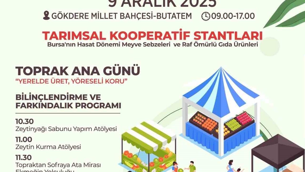 Bursa Tarım Şenliği 9 Aralık’ta: 'Toprak Ana Günü' temasıyla Gökdere Millet Bahçesi'nde