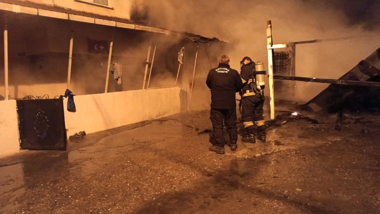 Çaycuma Hacıibadi Köyü’nde kazan dairesi yangını eve sıçradı; can kaybı yok