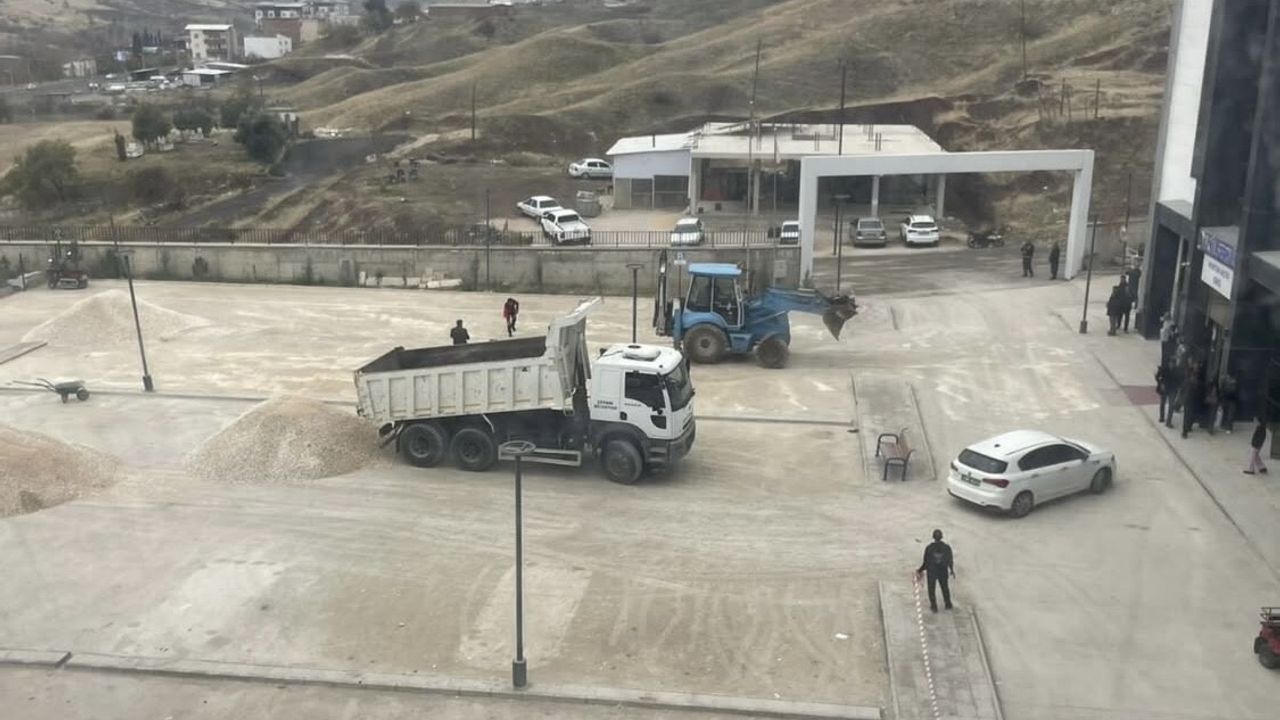 Çermik Devlet Hastanesi otoparkında genişletme çalışmaları başladı