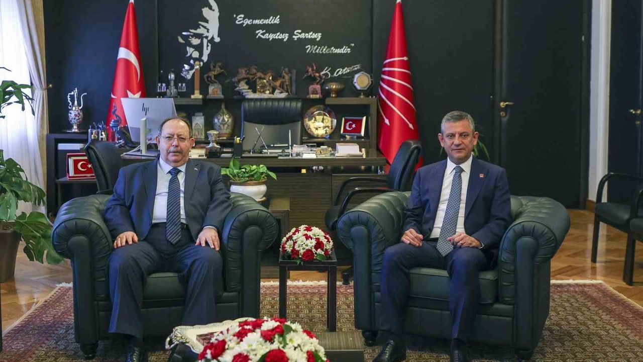 CHP Genel Başkanı Özgür Özel, YSK Başkanı Ahmet Yener ile TBMM'de görüştü