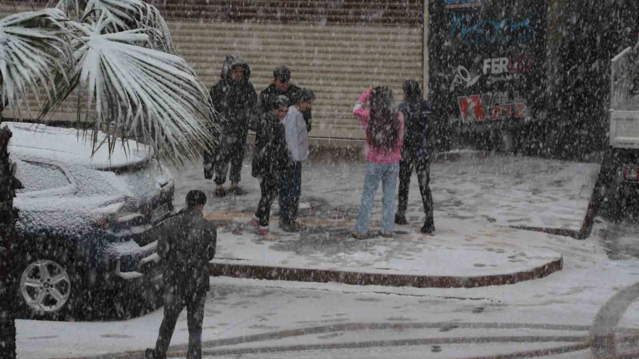 Cizre'de yıllar sonra kar: Kara ve hava ulaşımında aksamalar, havalimanı seferleri iptal
