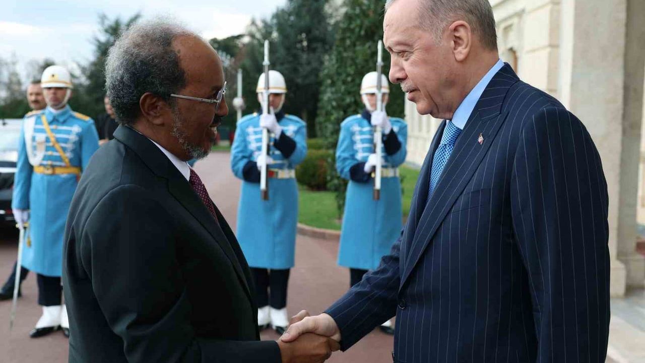 Cumhurbaşkanı Erdoğan Somalili Mevkidaşı Hasan Şeyh Mahmud’u Dolmabahçe’de Kabul Etti