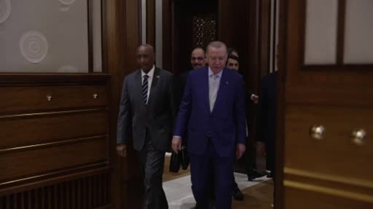 Cumhurbaşkanı Erdoğan, Sudan Egemenlik Konseyi Başkanı Abdelfettah el Burhan ile baş başa görüştü
