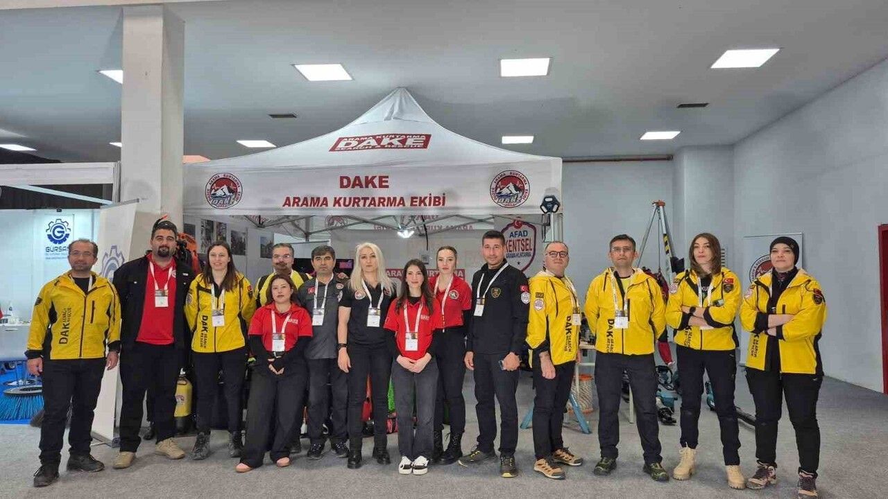 DAKE, NADMEX'te Düzce'yi temsil etti: Arama kurtarma ekipmanları sergilendi