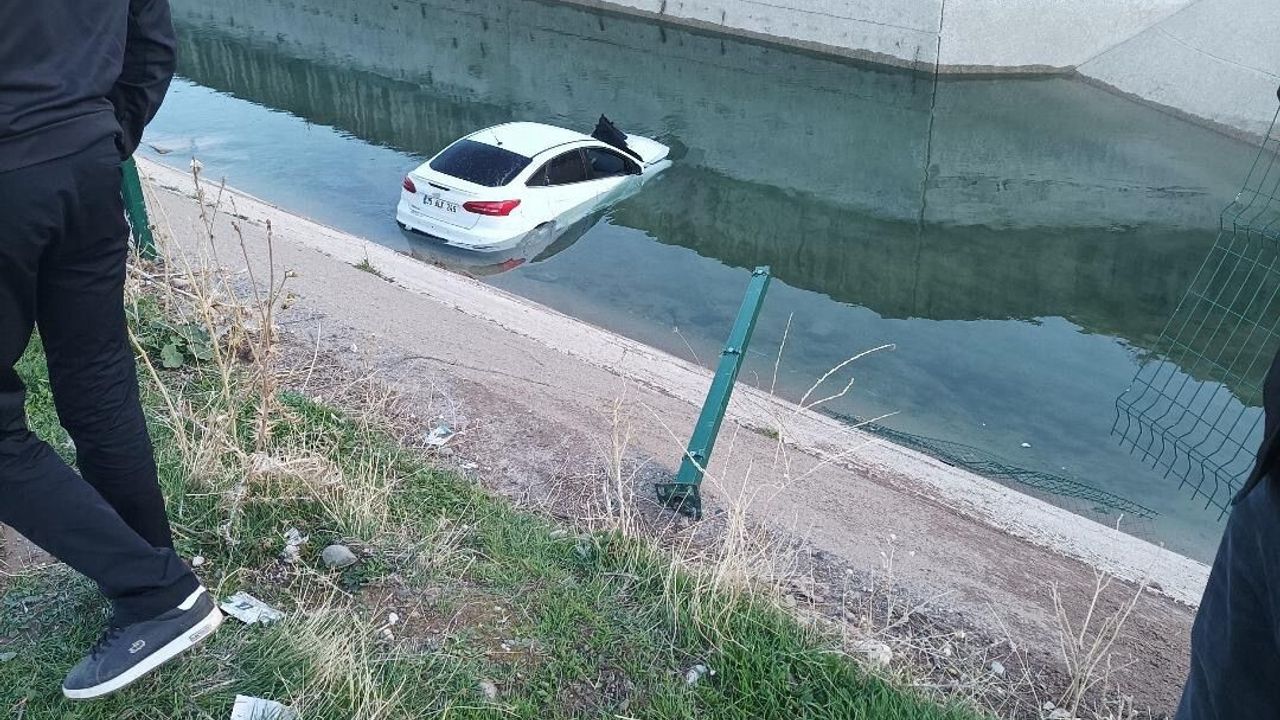 Diyarbakır Yenişehir'de otomobil su kanalına uçtu: 1 kişi yaralandı