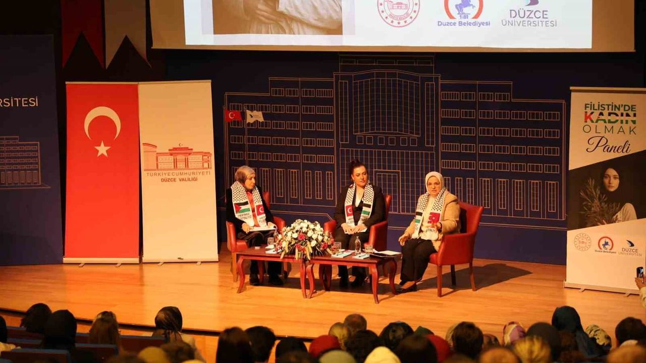 Düzce'de 'Filistin'de Kadın Olmak' paneli: Yetkililer Gazze'deki insani kriz ve kadınların durumunu değerlendirdi