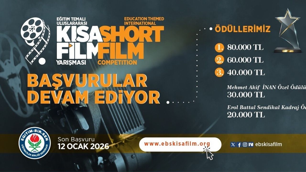 Eğitim Temalı 9. Uluslararası Kısa Film Yarışması'na Başvurular 12 Ocak 2026'ya Kadar