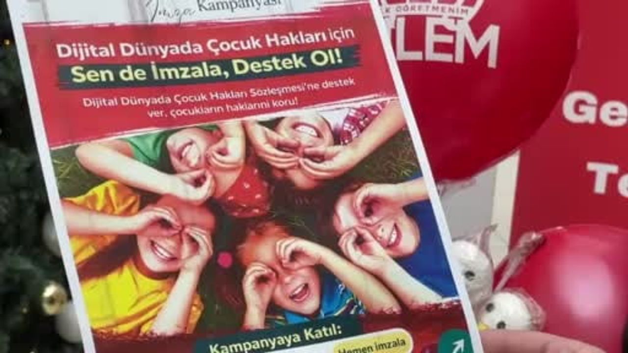 Erzurum'da "Dijital Dünyada Çocuk Hakları" için imza kampanyası ve bilgilendirme stantları