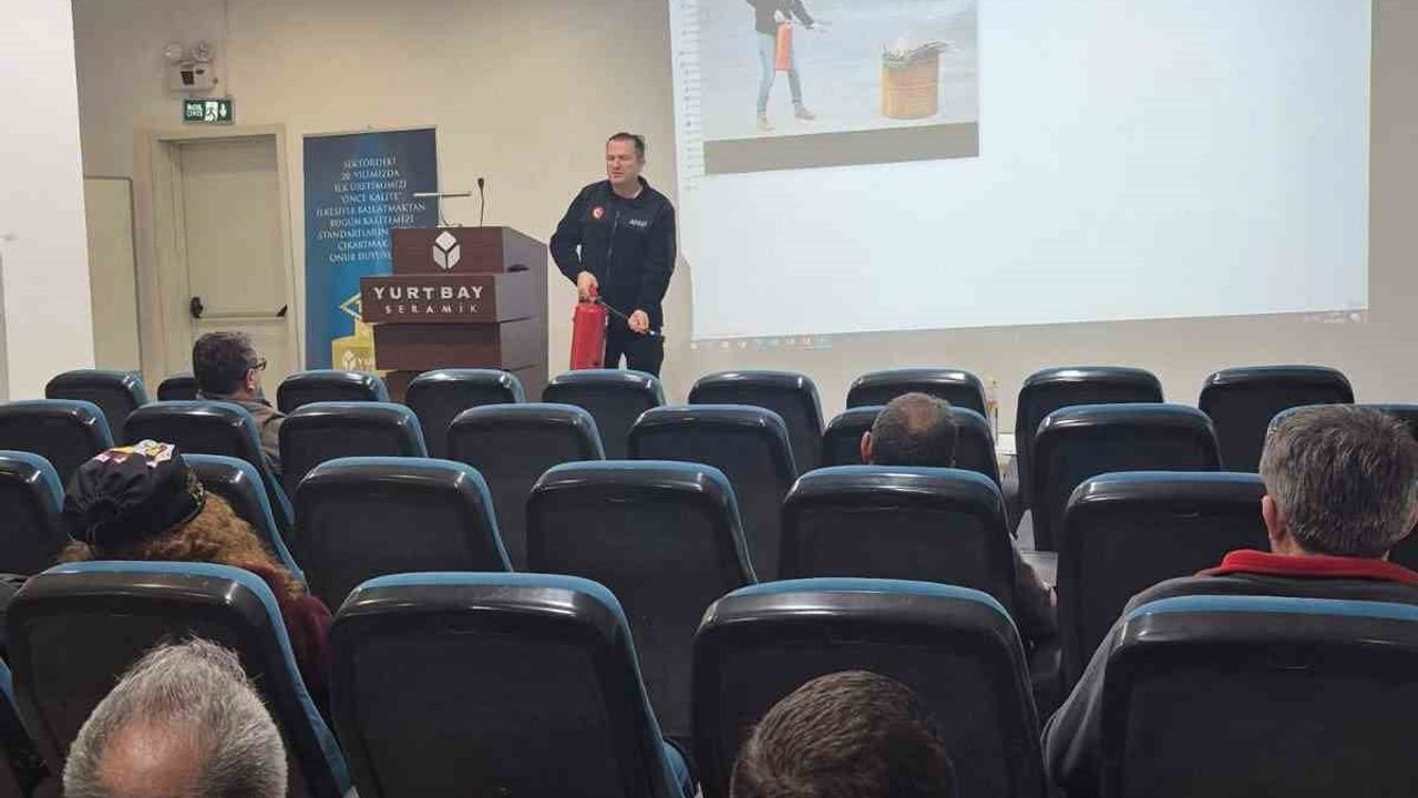 Eskişehir'de seramik fabrikasında AFAD destekli afet ve yangın tahliye tatbikatı