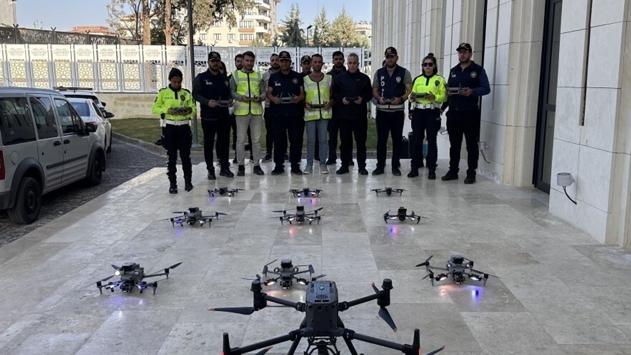 Gaziantep'te suç ve asayiş denetimleri 33 ileri teknoloji dronla yürütülüyor