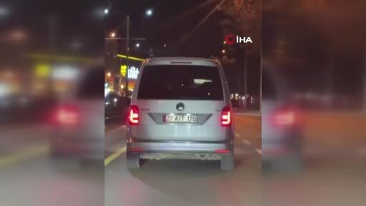 Gaziantep'te trafikte makas atan sürücüye idari para cezası