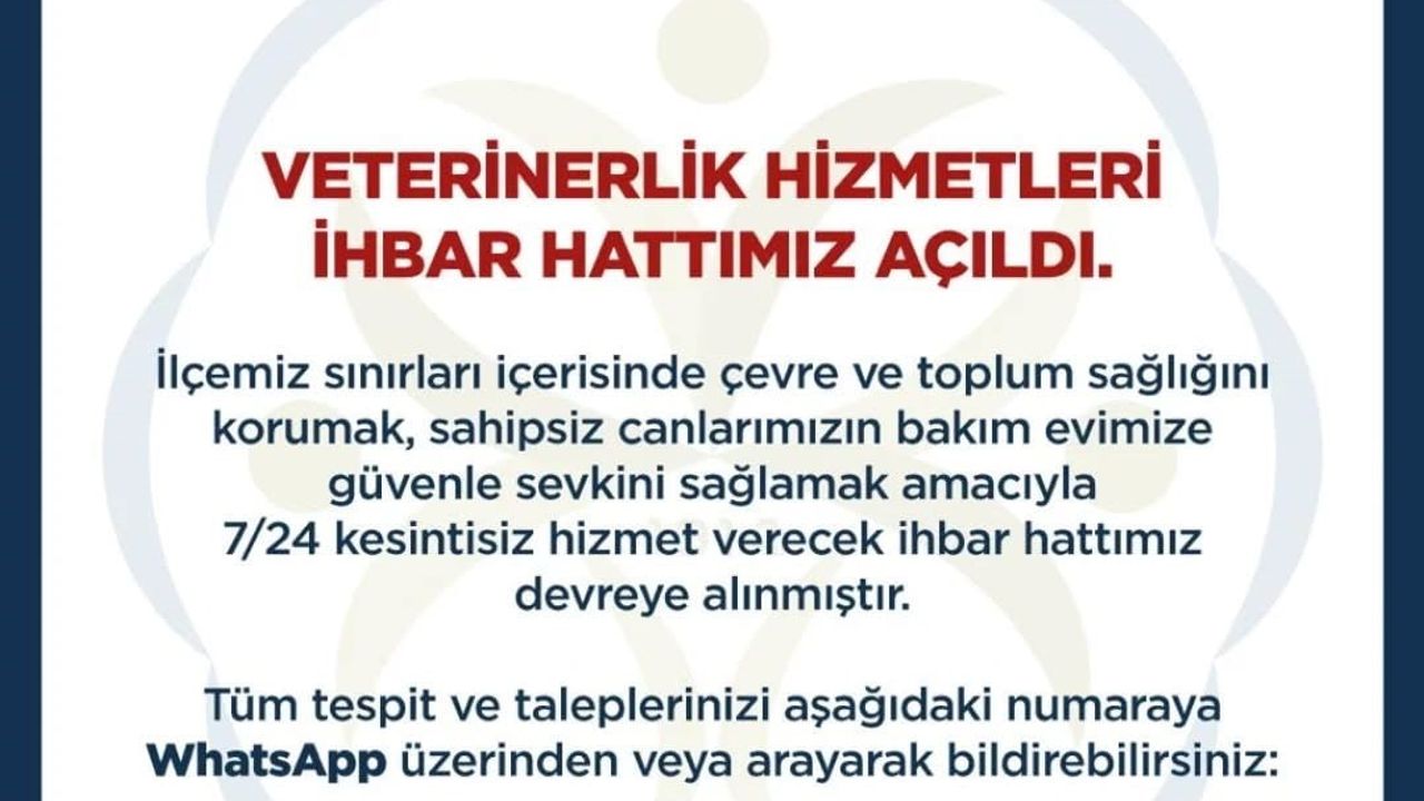Germencik'te 7/24 Veterinerlik Hizmetleri İhbar Hattı hizmete açıldı