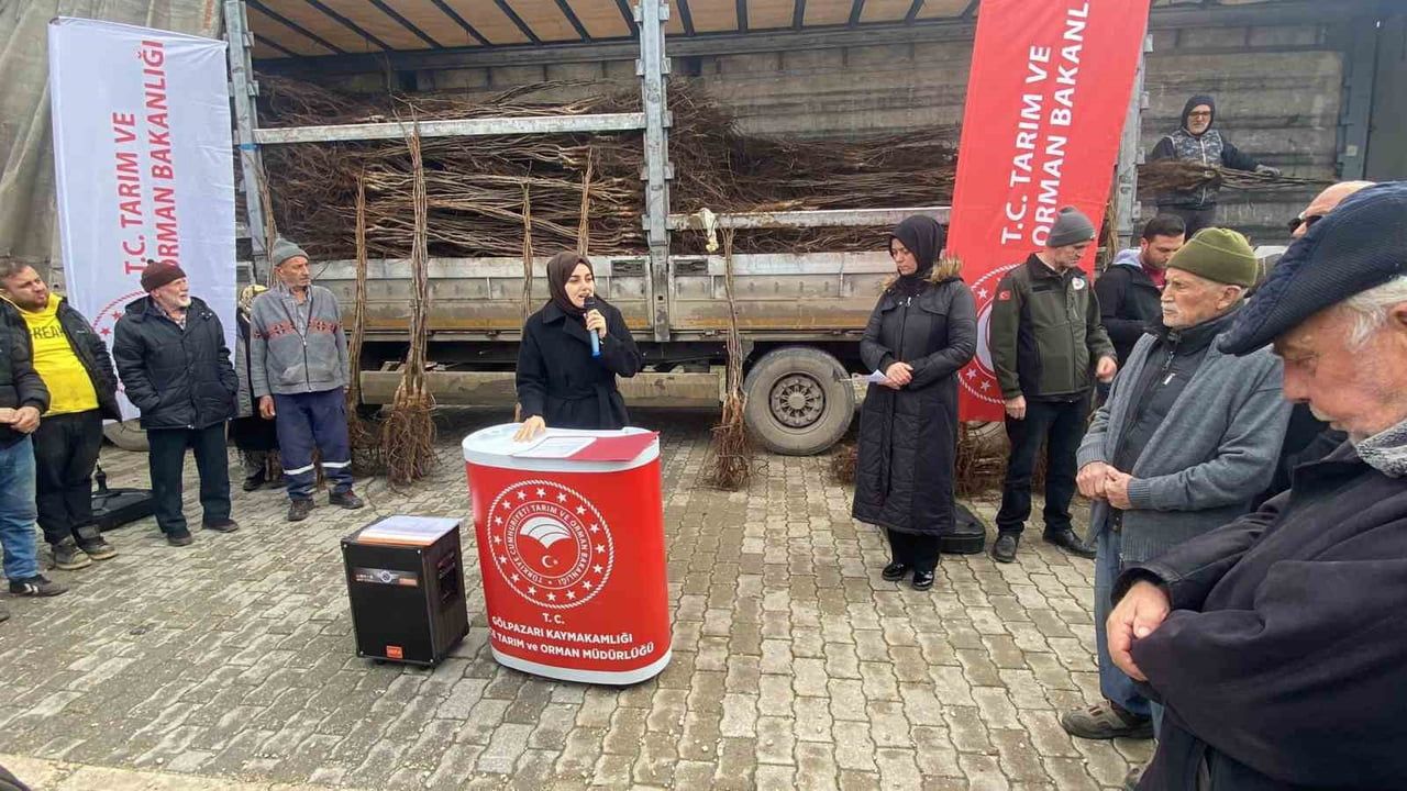 Gölpazarı'nda 143 üreticiye 11 bin meyve fidanı dağıtıldı