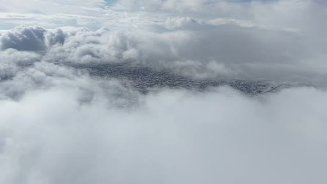Harput'tan Drone Görüntüleri: Elazığ'da Sis ve Karın Oluşturduğu Kış Manzaraları