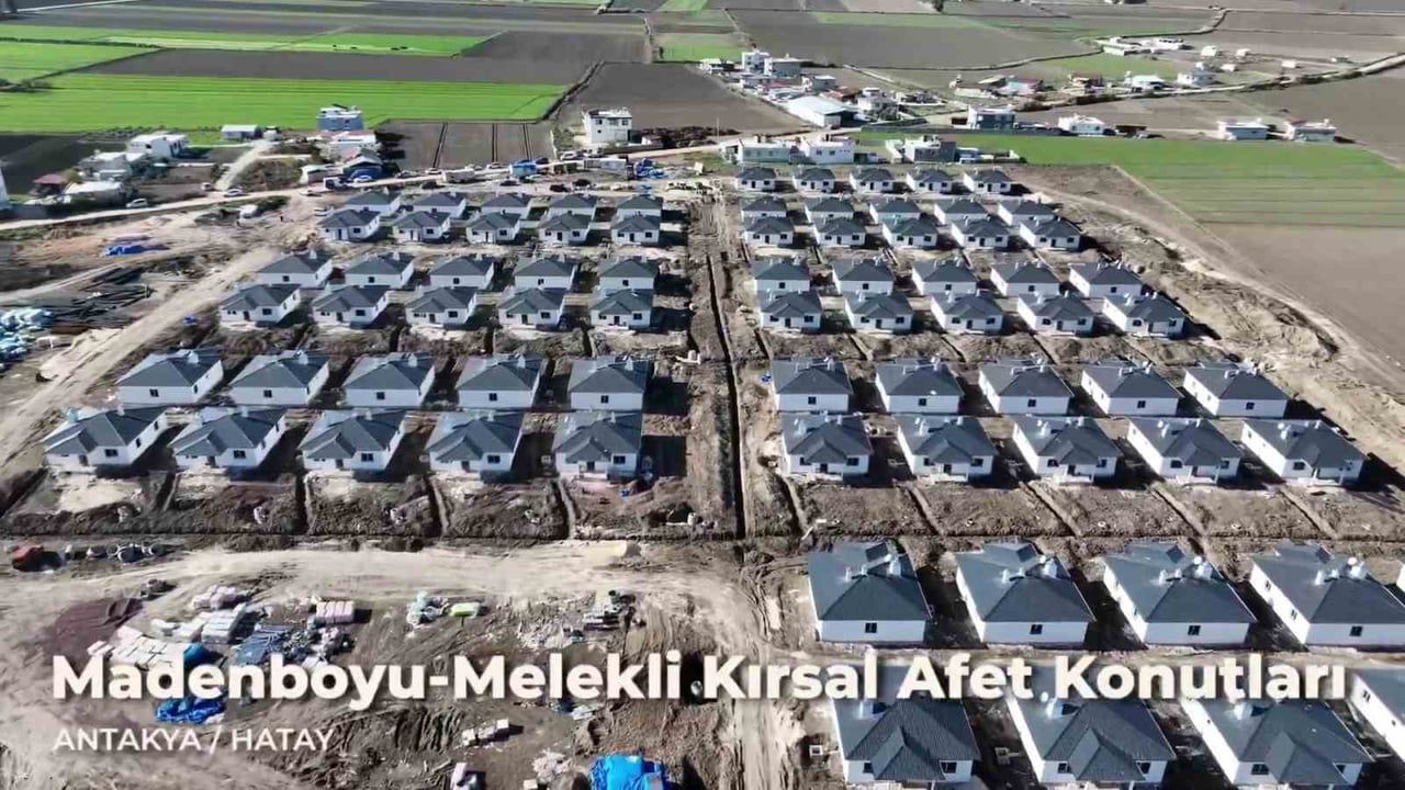 Hatay’da kırsal afet konutlarında çalışmalar sona yaklaşıyor