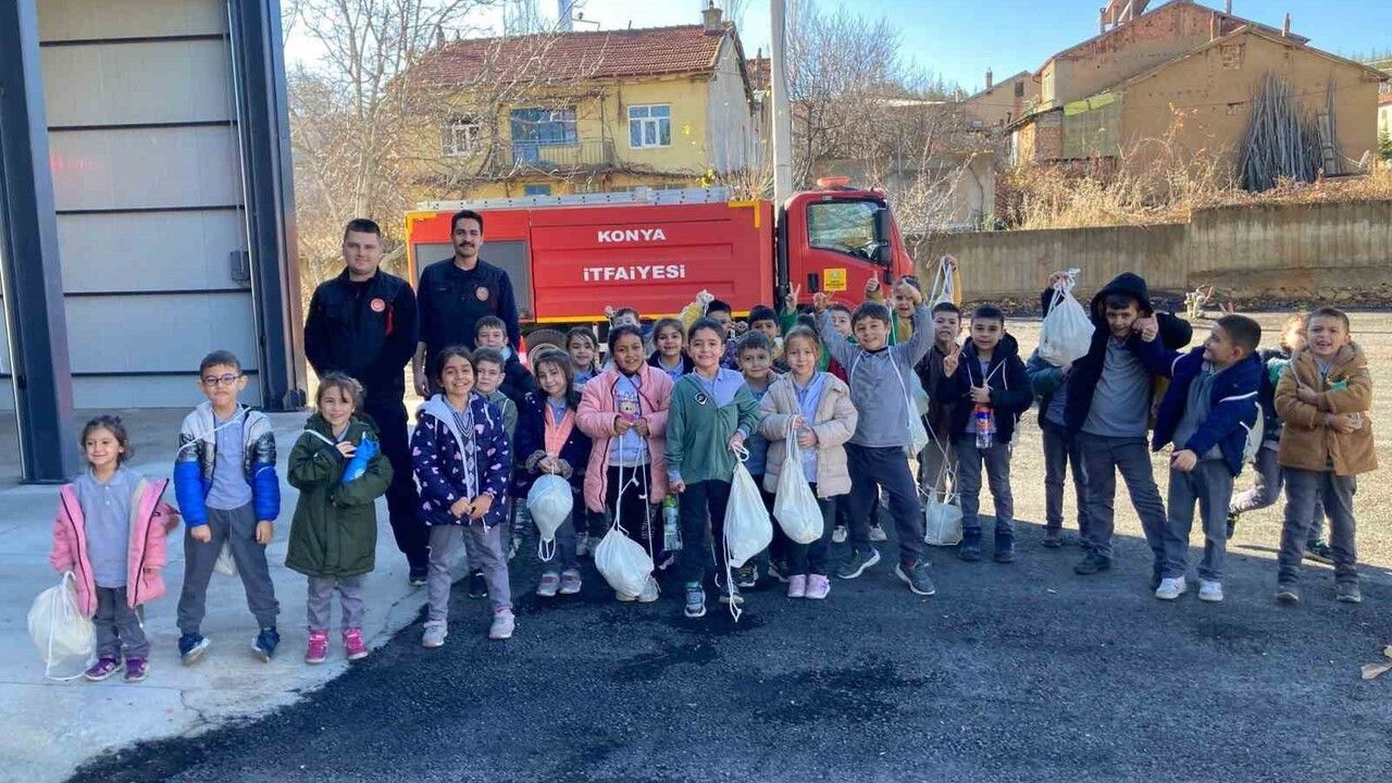Hüyük'te 1. Sınıf Öğrencilerine İtfaiye ve Yangın Güvenliği Eğitimi