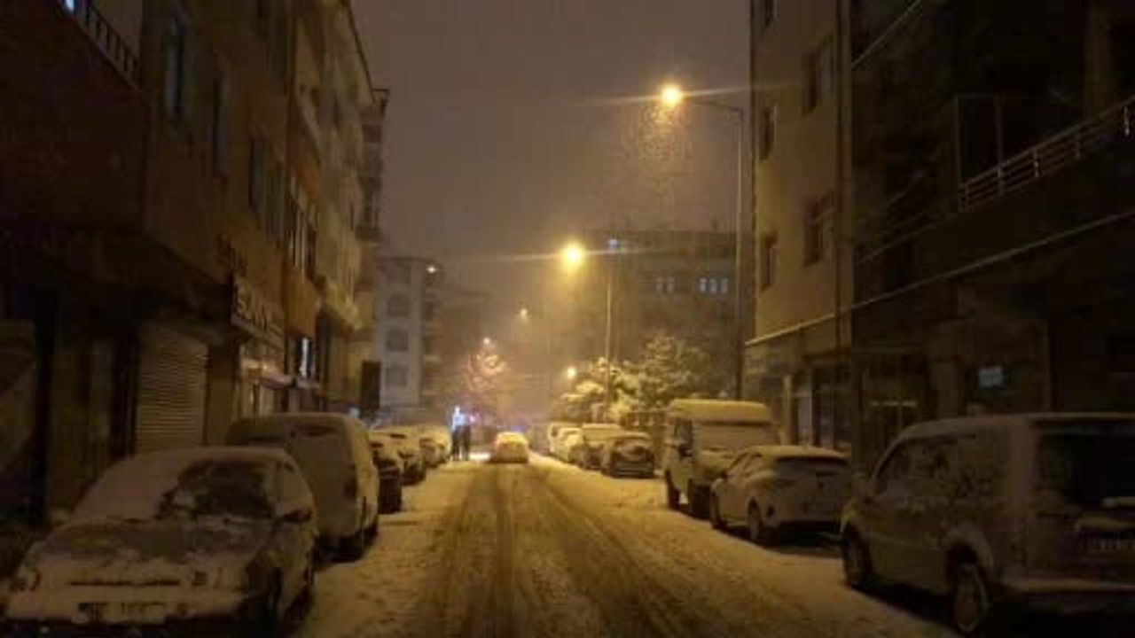 Iğdır'da Kar Yağışı Şehir Merkezini Beyaza Bürüdü