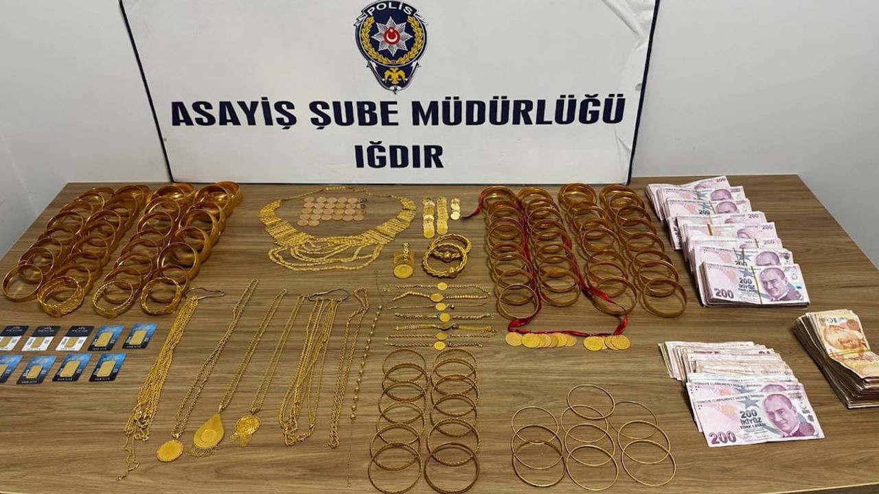 Iğdır’da kuyumcu soygunu: 2 kilo 770 gram altın ve 190 bin TL ele geçirildi